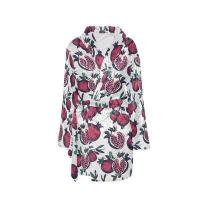 Pomegranate Pattern Print Design PG01 Women's Fleece Robe