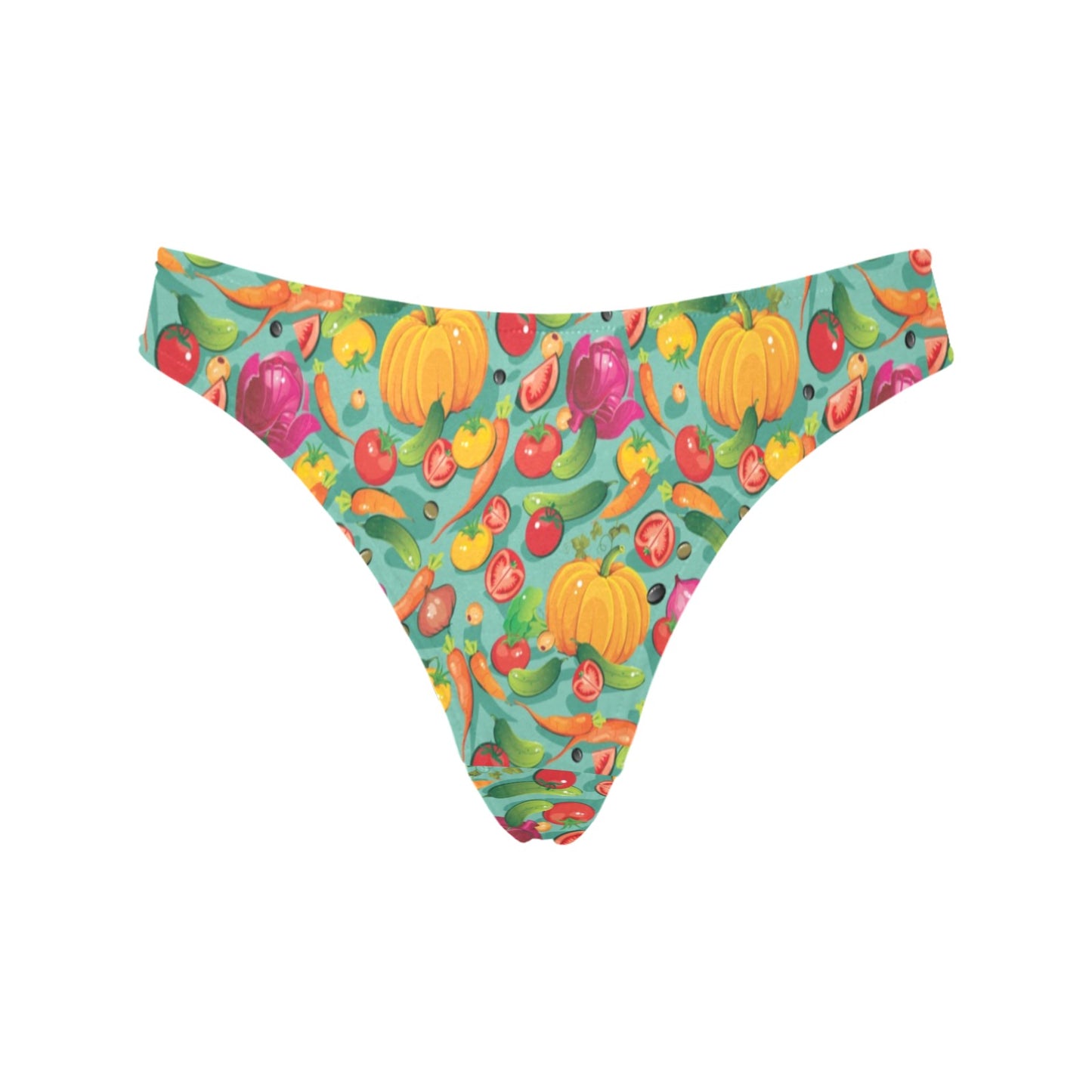 Vegan Colorful Themed Design Print Women's Thongs