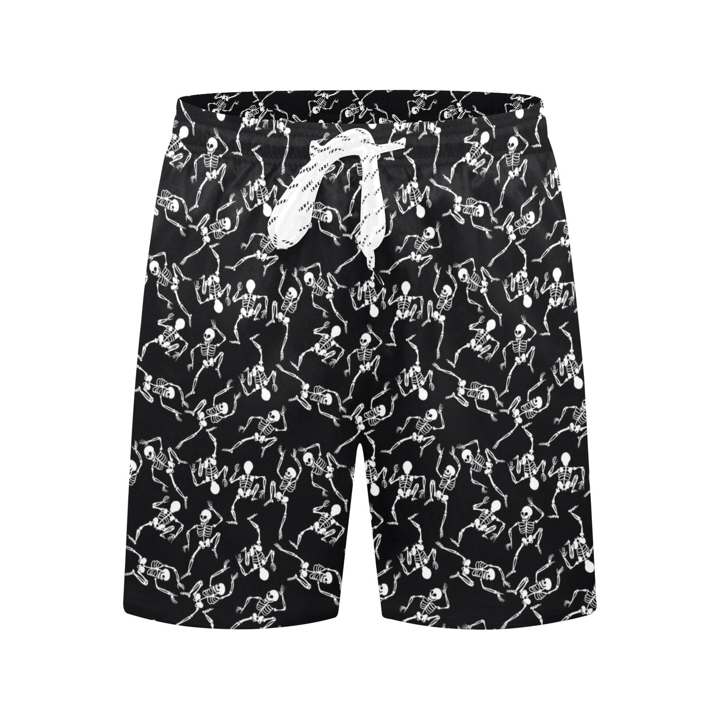 Skeleton Style Print Men's Swim Trunks Beach Shorts