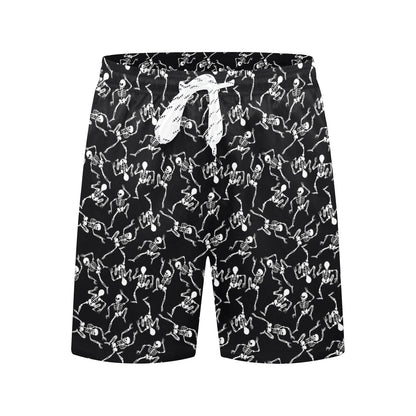 Skeleton Style Print Men's Swim Trunks Beach Shorts
