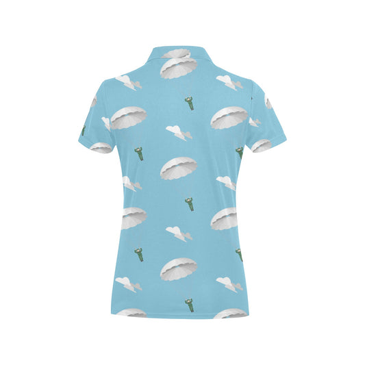 Paratrooper Pattern Print Design A02 Women's Polo Shirt