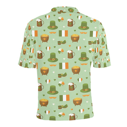 St Patricks Day Print Design LKS302 Men Polo Shirt