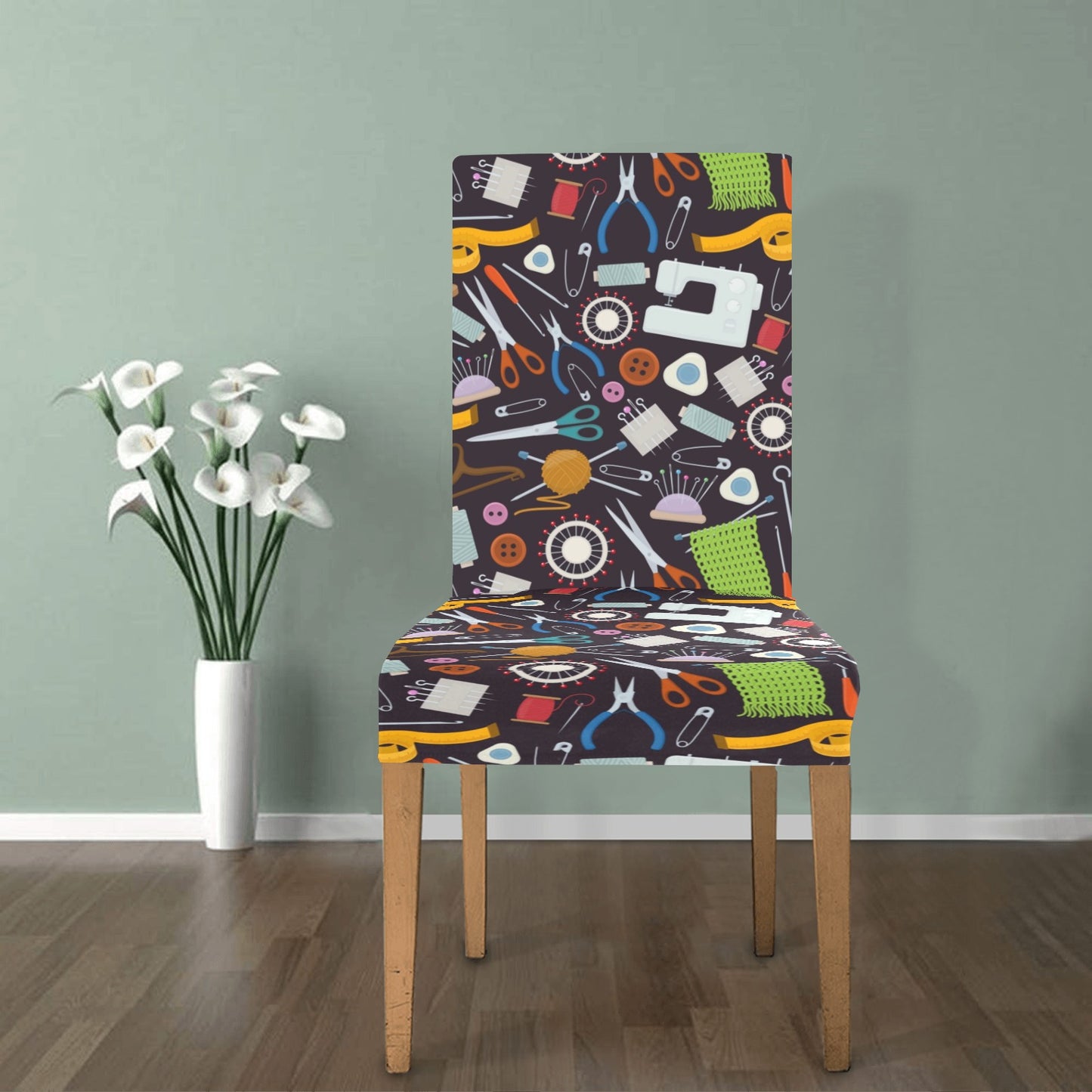Sewing Equipment Print Design LKS308 Dining Chair Slipcover