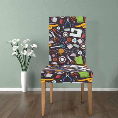 Sewing Equipment Print Design LKS308 Dining Chair Slipcover