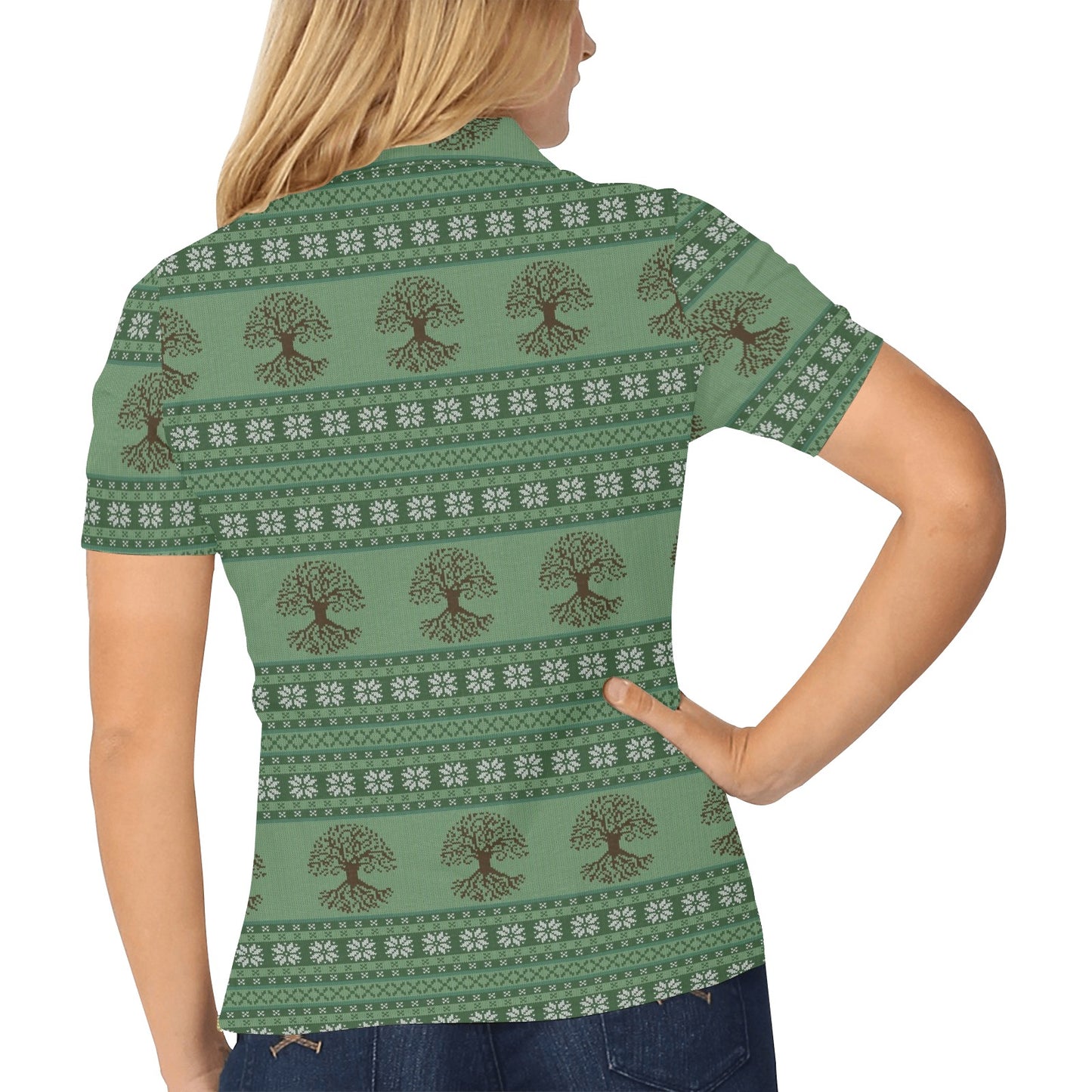 Celtic Pattern Print Design 09 Women's Polo Shirt