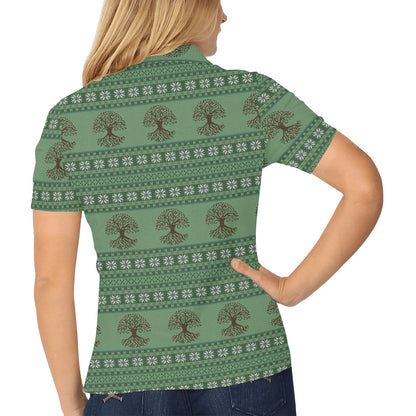 Celtic Pattern Print Design 09 Women's Polo Shirt