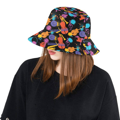 Saxophone Print Design LKS406 Unisex Bucket Hat