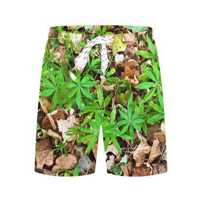 Camouflage Realistic Tree Fresh Print Men's Swim Trunks Beach Shorts