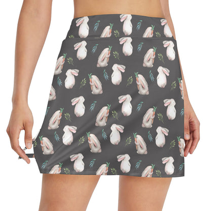 Rabbit Print Design LKS402 17" Golf & Pickleball Skort with Pockets