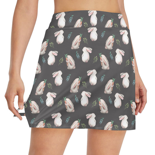Rabbit Print Design LKS402 17" Golf & Pickleball Skort with Pockets