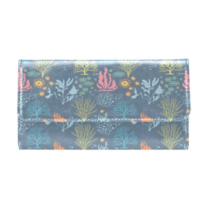 Seaweed Print Design LKS304 Women's Trifold Wallet