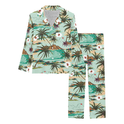 Pacific island Pattern Print Design A03 Women's Long Pajama Set