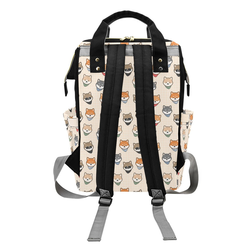 Shiba Inu Print Design LKS3010 Diaper Bag Backpack