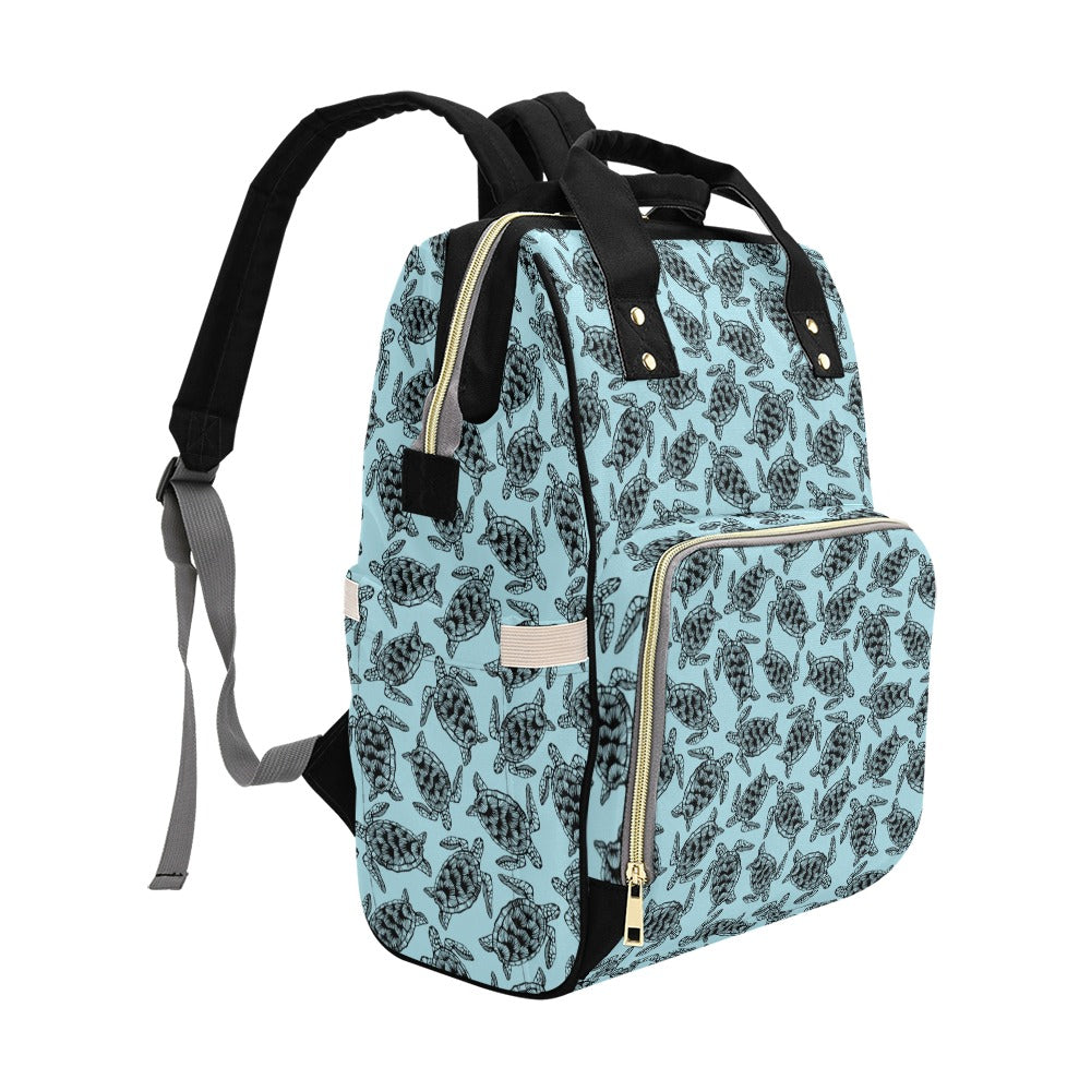 Sea Turtle Print Design LKS3010 Diaper Bag Backpack