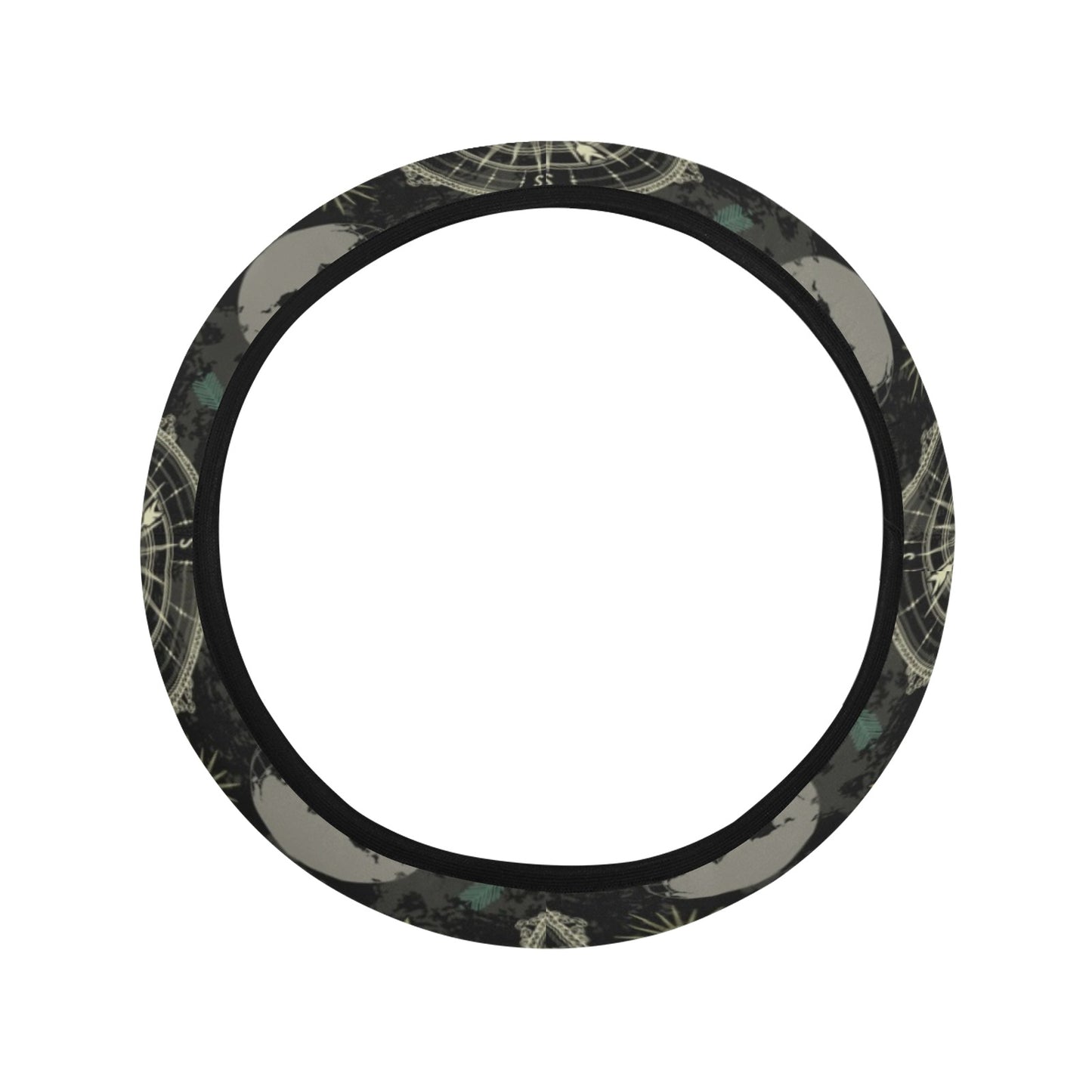 World Map Print Design LKS303 Steering Wheel Cover with Elastic Edge