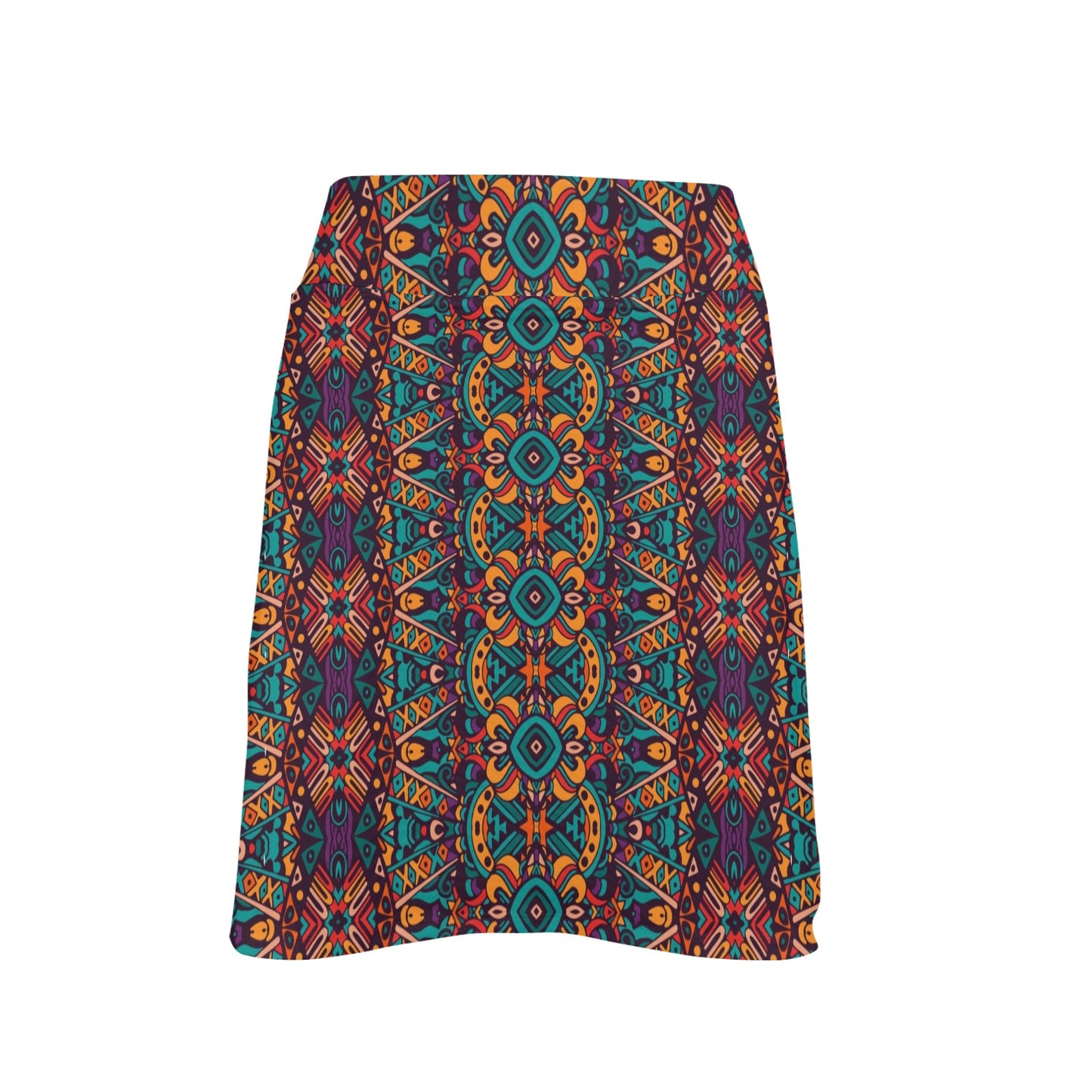 Ethnic Style Print Pattern 17" Golf & Pickleball Skort with Pockets