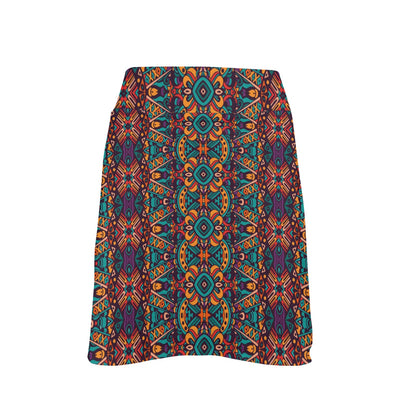 Ethnic Style Print Pattern 17" Golf & Pickleball Skort with Pockets