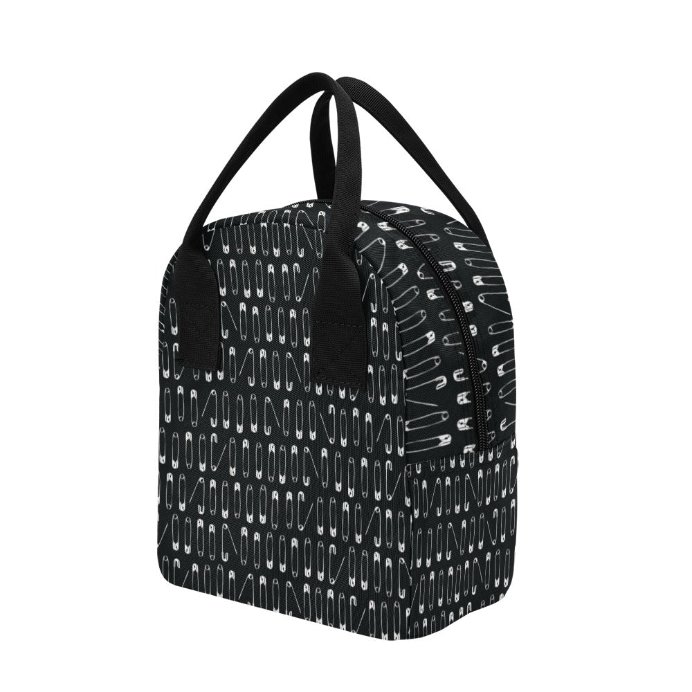 Safety Pin Print Design LKS302 Insulated Lunch Bag
