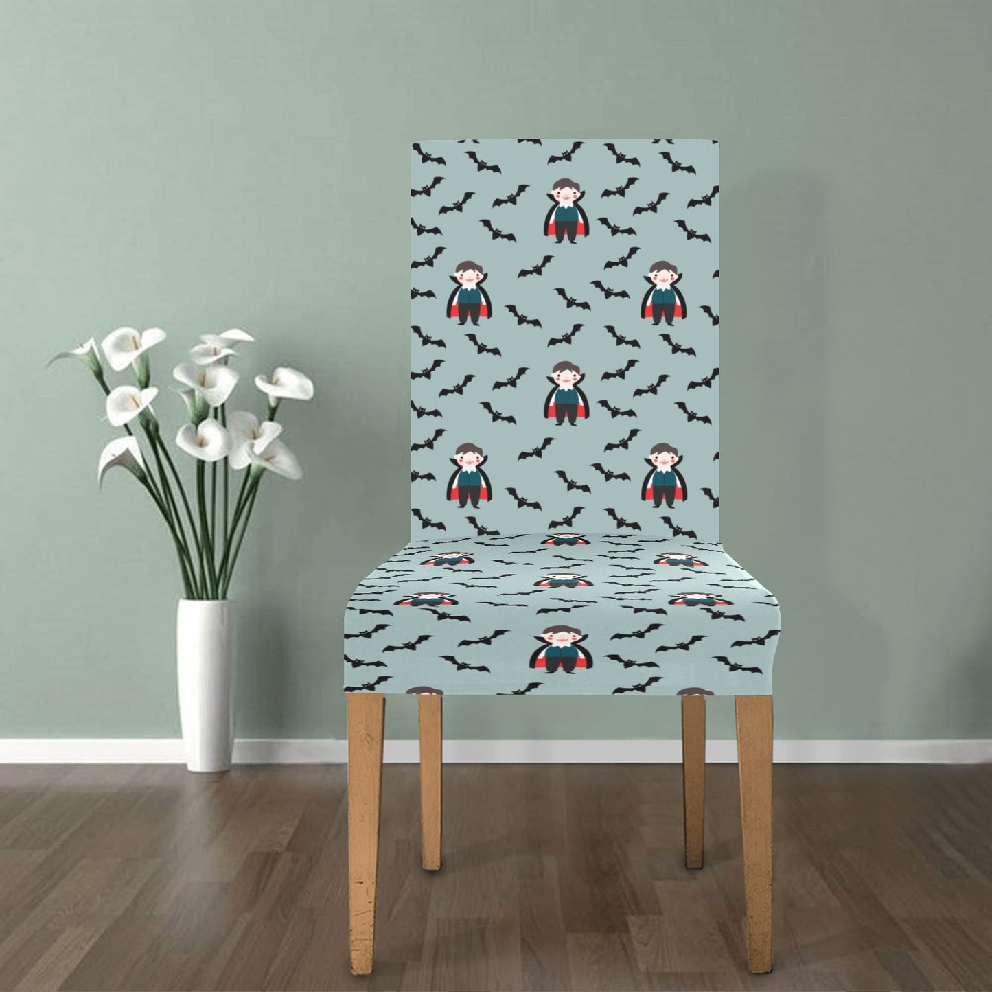Vampire Print Design LKS304 Dining Chair Slipcover