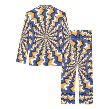 Optical illusion Pattern Print Design A01 Women's Long Pajama Set