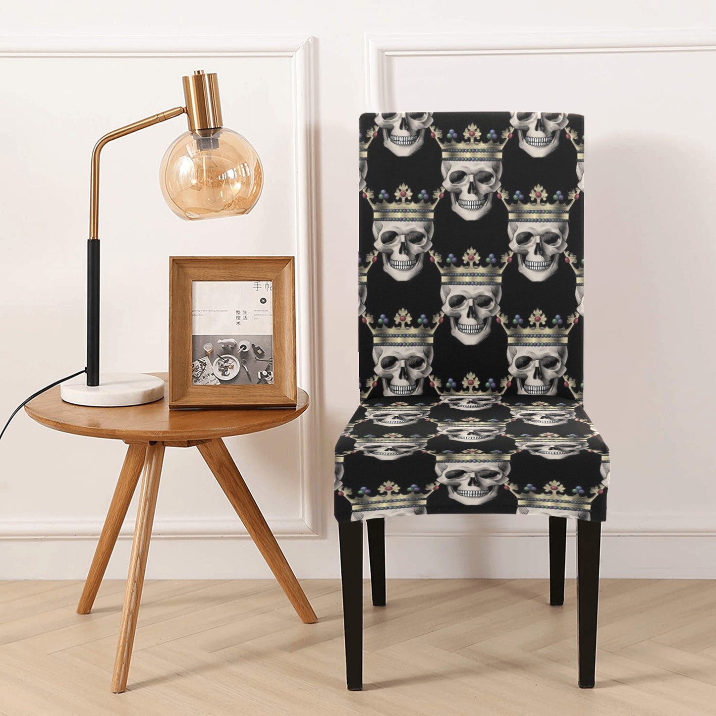 Skull King Print Design LKS3010 Dining Chair Slipcover