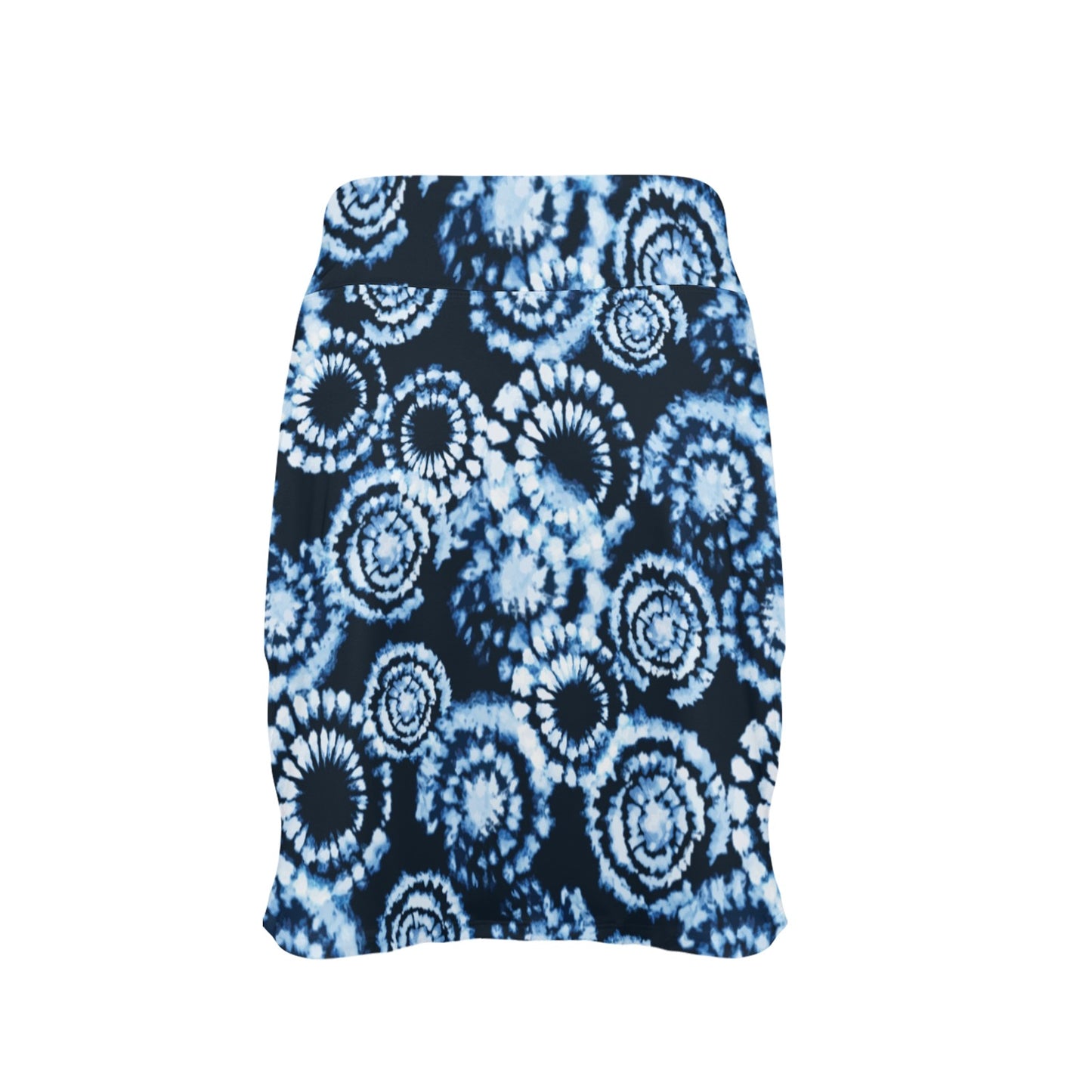 Tie Dye Dark Blue Print Design LKS306 17" Golf & Pickleball Skort with Pockets