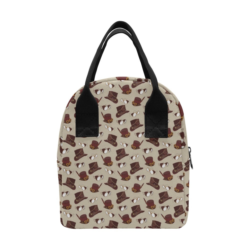 Steampunk Hat Print Design LKS301 Insulated Lunch Bag