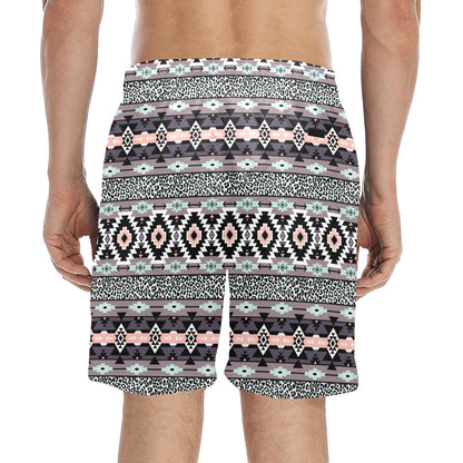 Safari Pattern Print Design LKS302 Men's Swim Trunks Beach Shorts