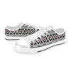 Safari Pattern Print Design LKS302 Women's White Low Top Shoes