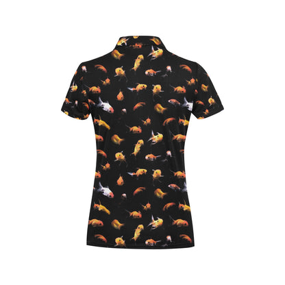Goldfish Print Design LKS402 Women's Polo Shirt