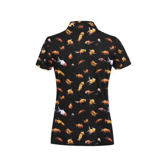 Goldfish Print Design LKS402 Women's Polo Shirt