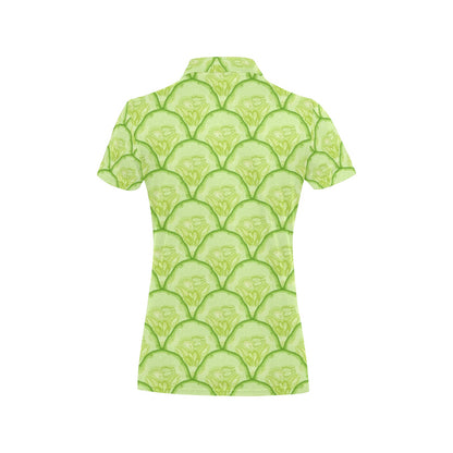 Cucumber Pattern Print Design CC04 Women's Polo Shirt
