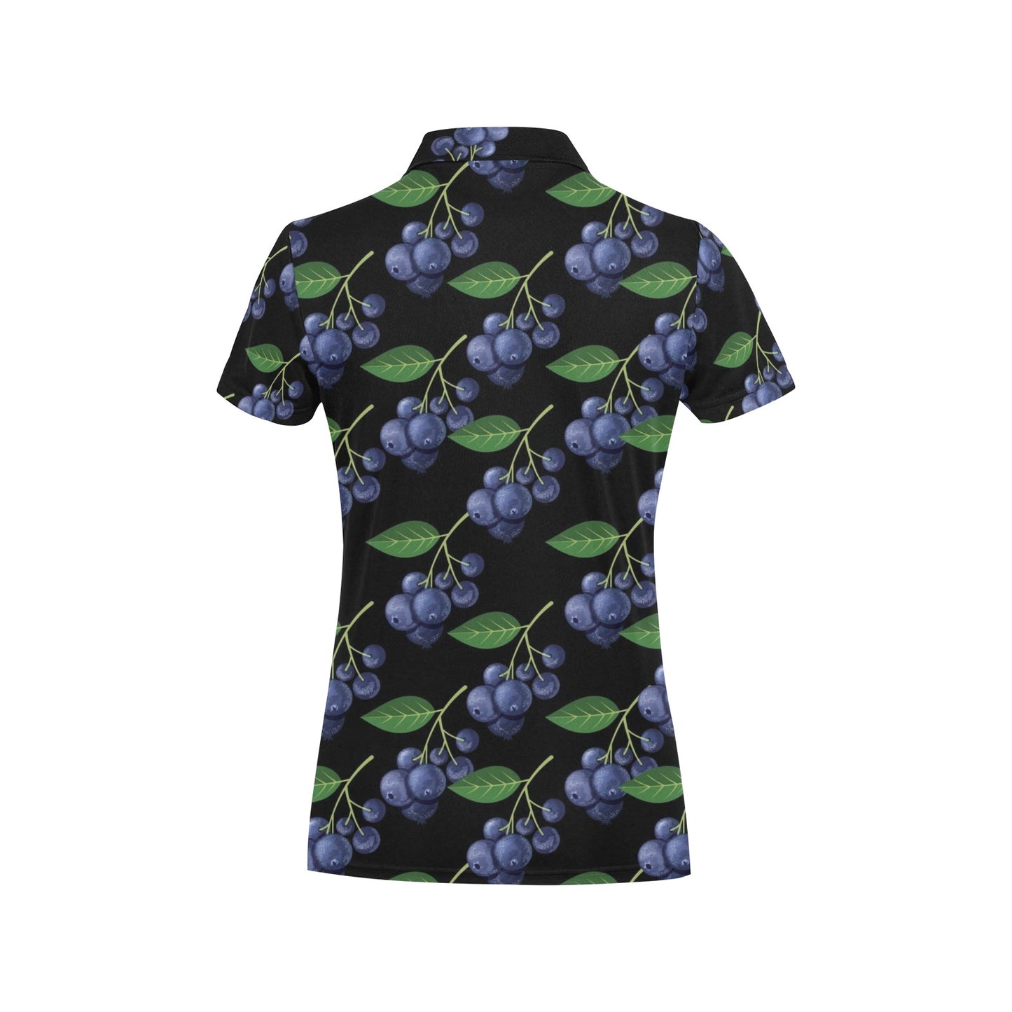 Blueberry Pattern Print Design BB01 Women's Polo Shirt