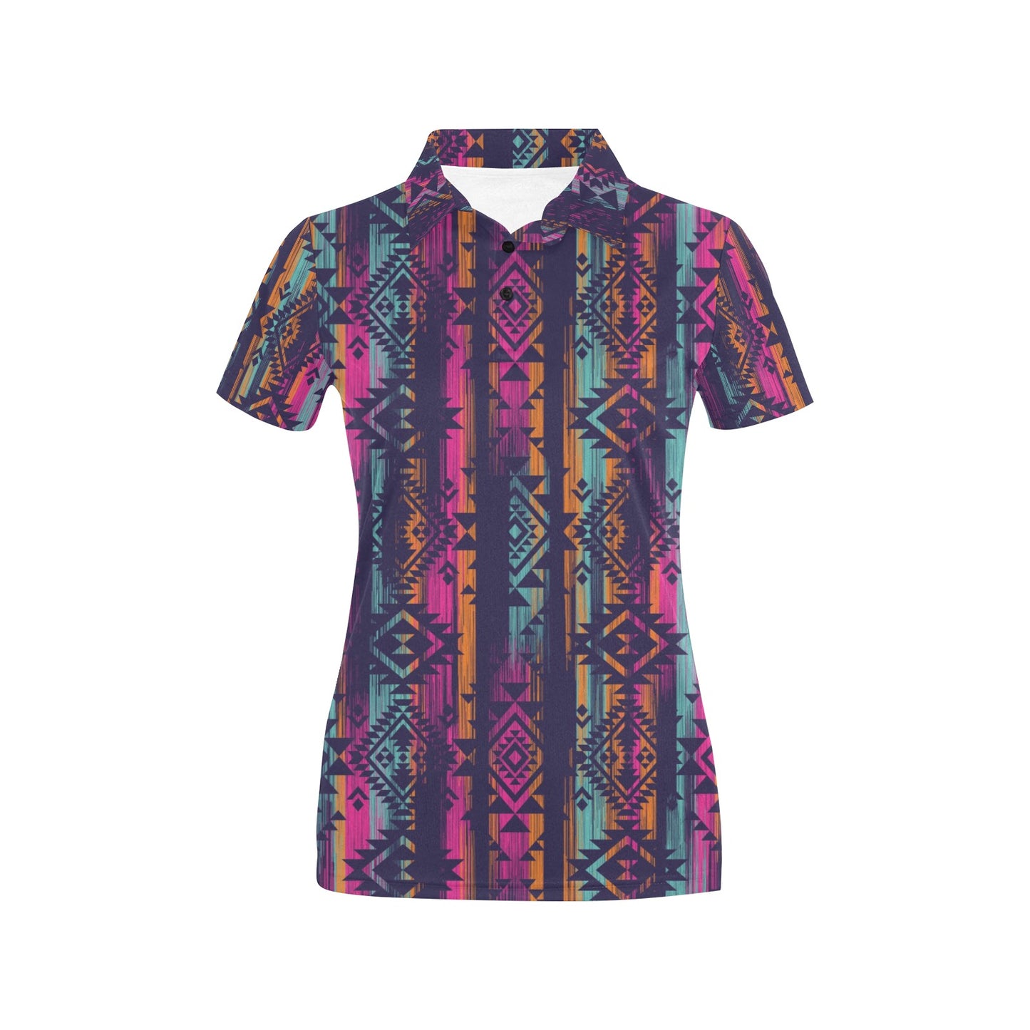 Line Tribal Aztec Women's Polo Shirt