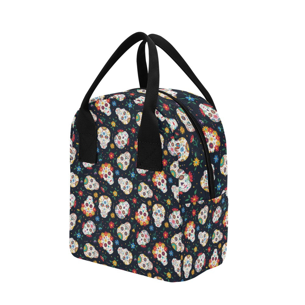 Sugar Skull Print Design LKS305 Insulated Lunch Bag