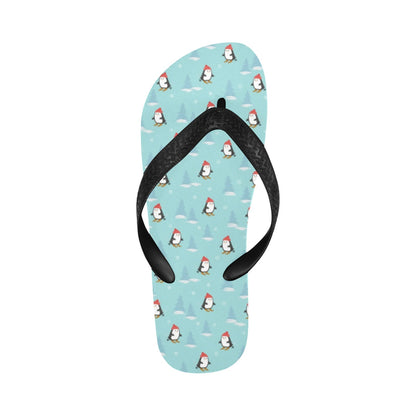 Ski Penguin Print Design LKS304 Flip Flops
