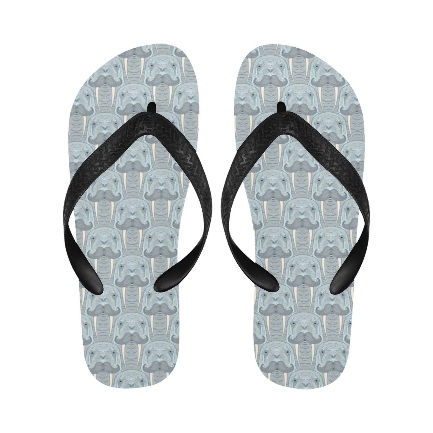 Walrus Print Design LKS402 Flip Flops