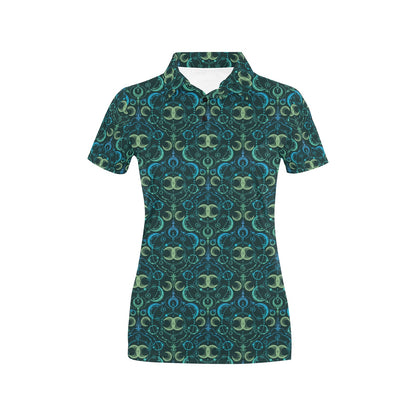 Celestial Pattern Print Design 07 Women's Polo Shirt
