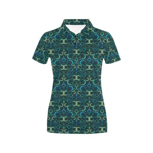 Celestial Pattern Print Design 07 Women's Polo Shirt