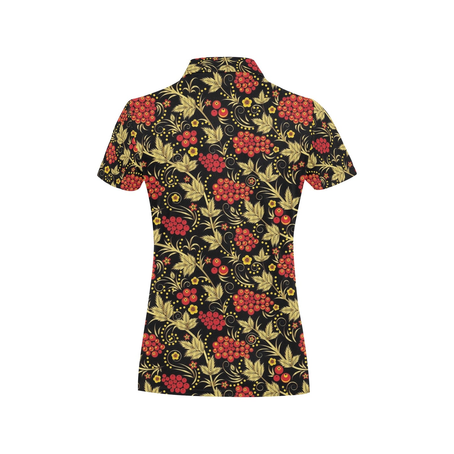 Cranberry Pattern Print Design CB02 Women's Polo Shirt