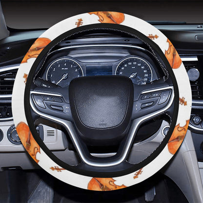 Violin Print Design LKS401 Steering Wheel Cover with Elastic Edge