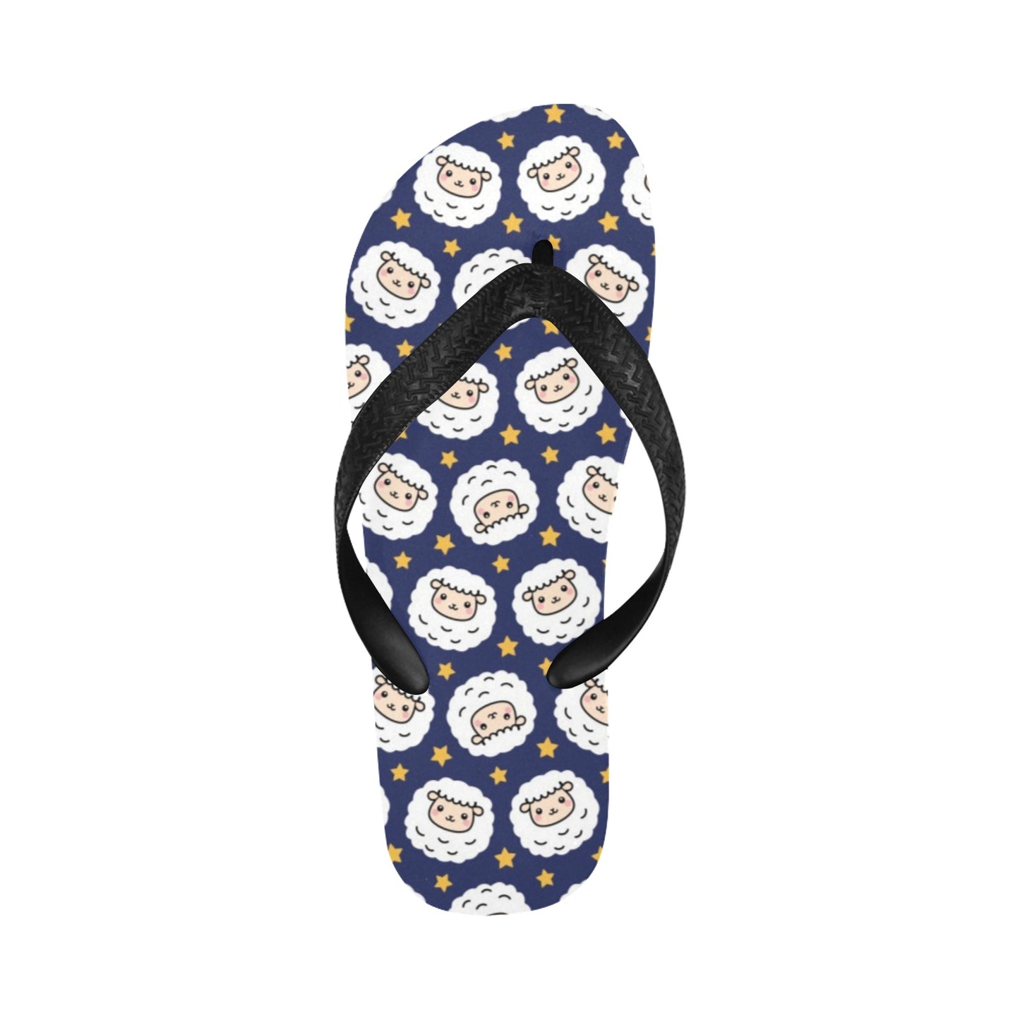Sheep Print Design LKS402 Flip Flops