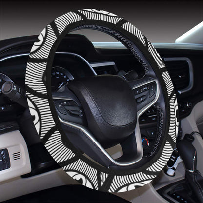 Third Eye Pattern Print Design LKS304 Steering Wheel Cover with Elastic Edge