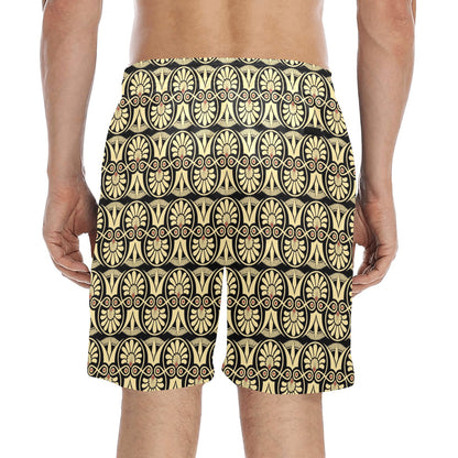 Ancient Greek Print Design LKS3014 Men's Swim Trunks Beach Shorts