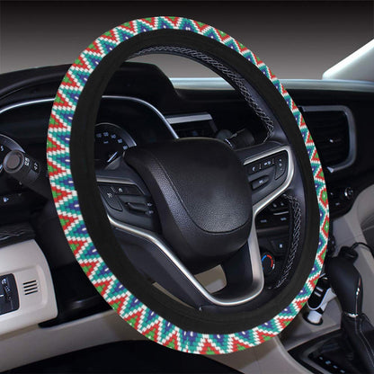 Southwest Pattern Print Design LKS302 Steering Wheel Cover with Elastic Edge