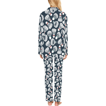 Badminton Ball Pattern Print Design 01 Women's Long Pajama Set