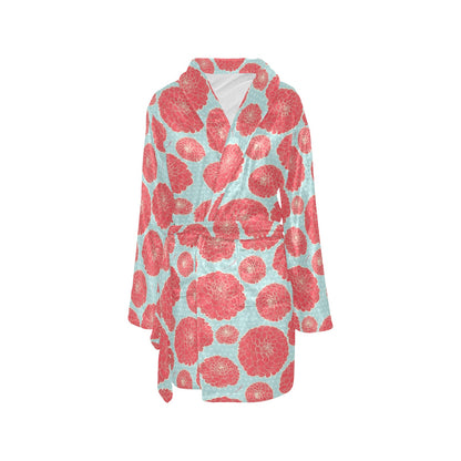 Marigold Pattern Print Design MR03 Women's Fleece Robe