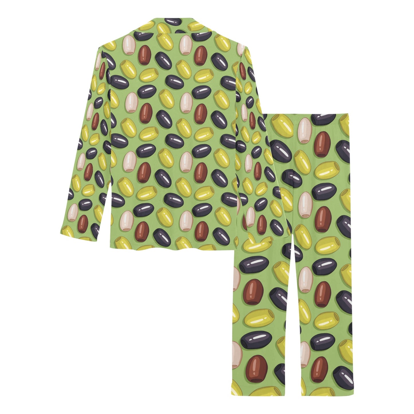 Olive Print Design LKS301 Women's Long Pajama Set