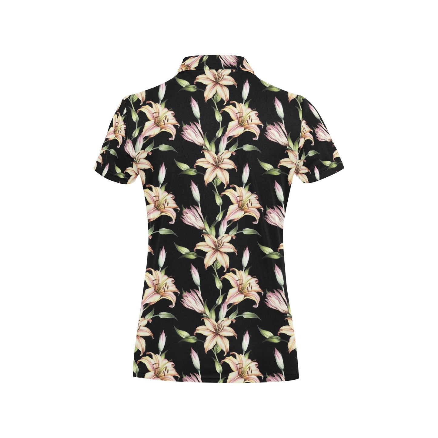 Lily Pattern Print Design LY05 Women's Polo Shirt