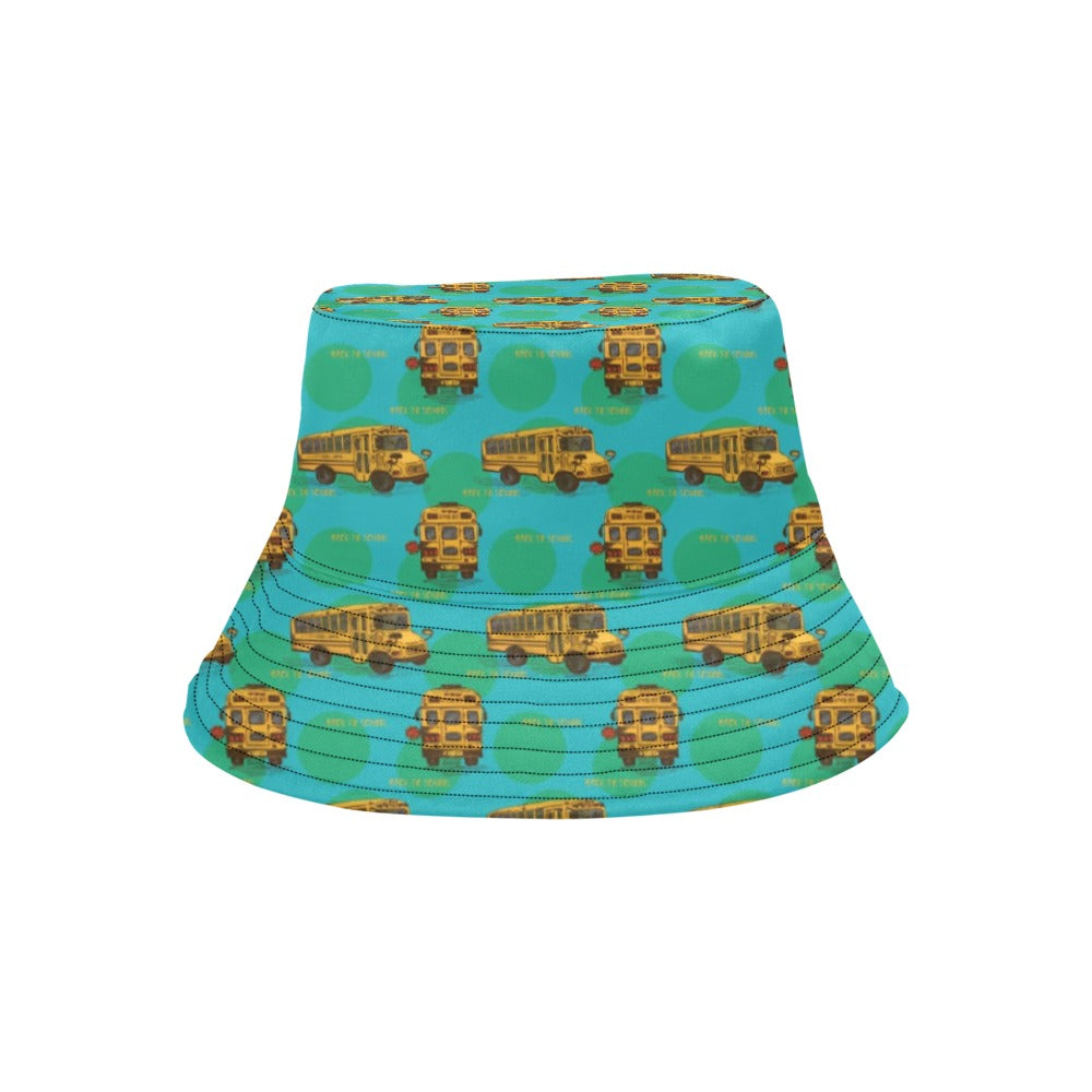 School Bus Print Design LKS308 Unisex Bucket Hat